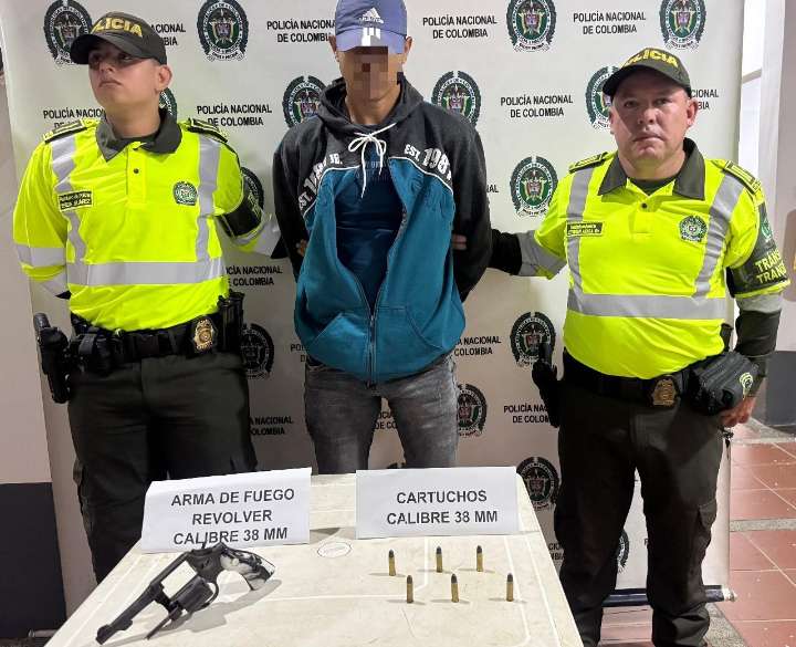 Capturado por porte ilegal de arma de fuego en vía Yopal