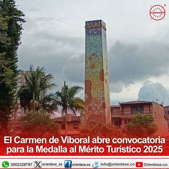 El Carmen de Viboral abre convocatoria para la Medalla al Mérito Turístico 2025