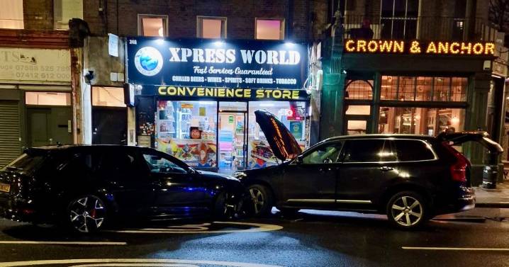 South London police chase ends in crash as officers search for suspected armed robber