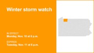 Winter storm watch in place for Warren County for Monday and Tuesday