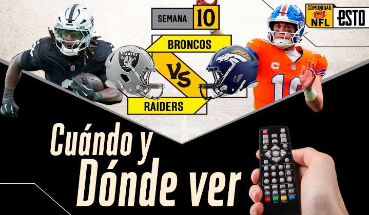 Las Vegas Raiders vs Denver Broncos ¿Dónde ver y a qué hora es el juego de la semana 10 de la NFL?