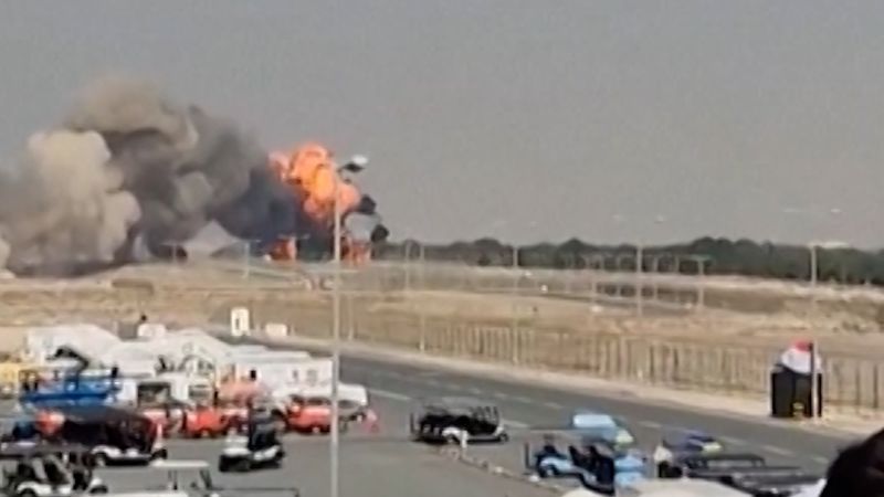 Fighter jet crashes in Dubai
