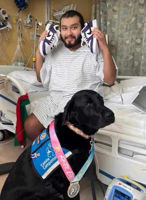 Therapy dog Polly brings comfort to young cancer patients at Montefiore