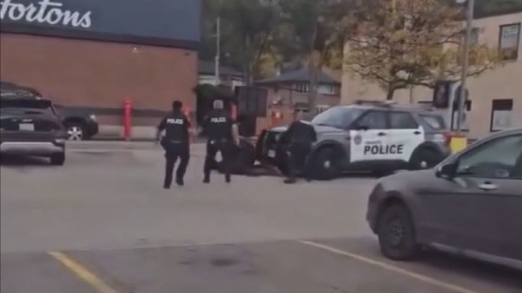 Video shows Toronto police cruiser inadvertently running over suspect, officer during arrest