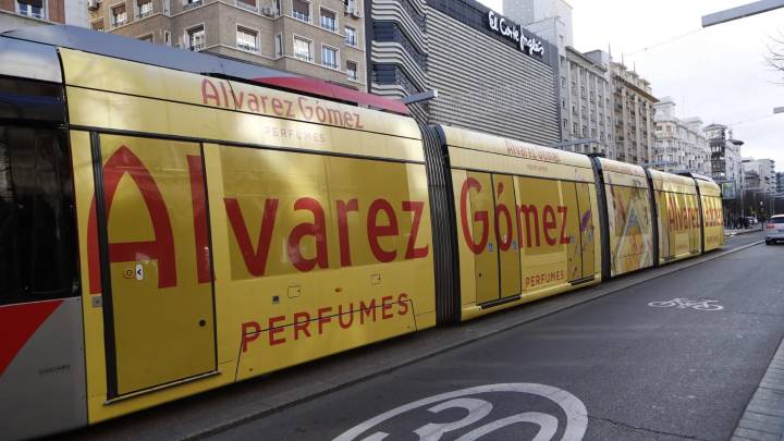 La publicidad del tranvía de Zaragoza