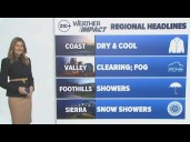 California Weather: Light rain, Sierra snow, and fog mark forecast