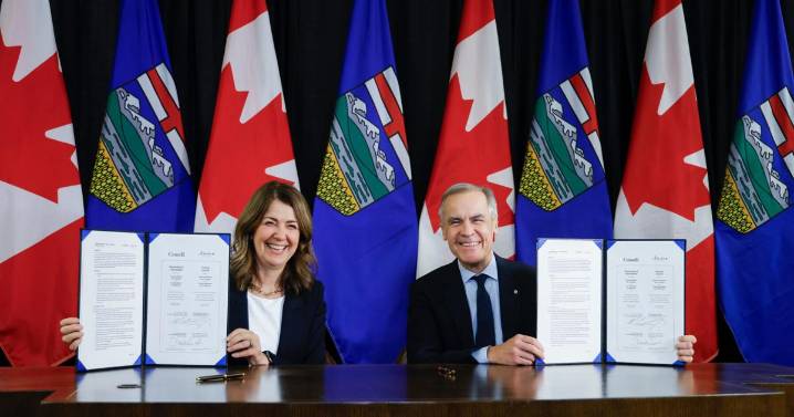Canada's prime minister and Alberta's premier sign pipeline deal that could reverse oil tanker ban