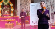 Sheinbaum celebra Día de Muertos con ofrenda dedicada a mujeres indígenas en Palacio Nacional