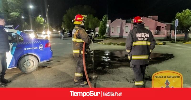 Ciudad Limpieza preventiva tras choque en Río Gallegos