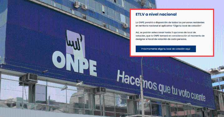 Elecciones 2026: ONPE revela la fecha en la que los ciudadanos podrán seleccionar su LOCAL de votación