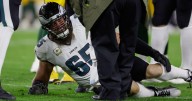 Lane Johnson exits Philadelphia Eagles-Green Bay Packers game with injury