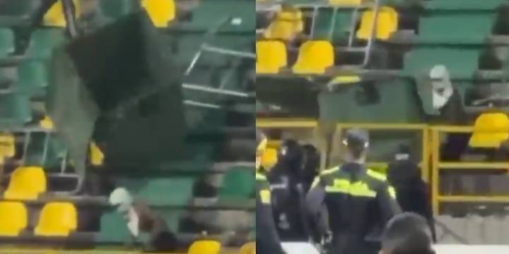 Barrista del Real Cartagena quedó atrapado en un contenedor de basura en medio de incidentes en estadio Jaime Morón
