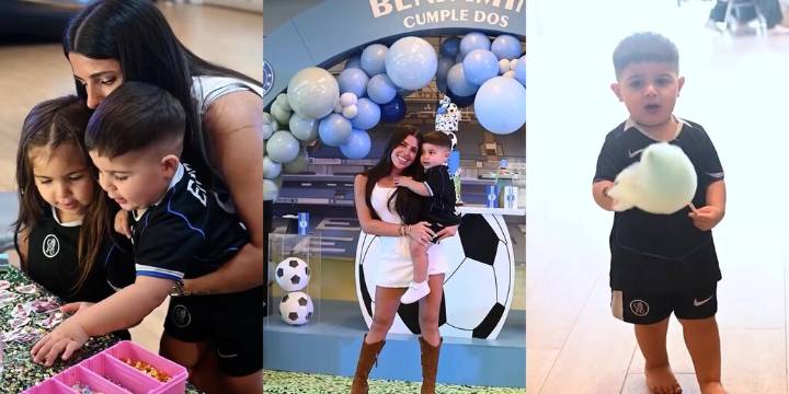 La fiesta de cumpleaños de Benjamín, el hijo de Enzo Fernández y Valentina Cervantes con temática del Chelsea