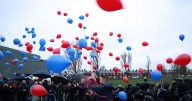 Hundreds release balloons to remember Newcastle football coach who 'was like a dad to everyone'