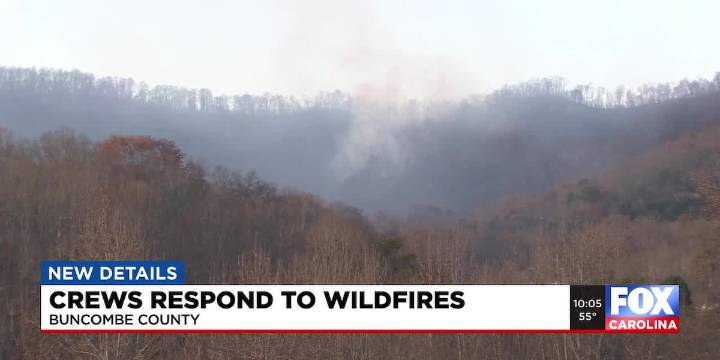 Crews bring 2 Buncombe Co wildfires to greater containment