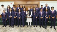 PM Modi meets India’s Women’s World Cup winning team at his residence