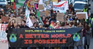 Thousands march in Glasgow to protest against climate crisis