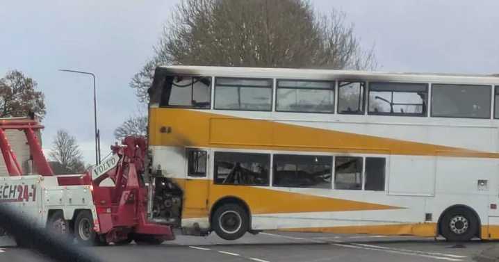 Scots pupils forced to flee from burning school bus on busy Scots road