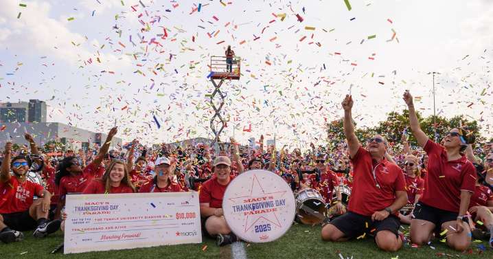 Temple University's marching band prepares for Macy's Thanksgiving Day Parade