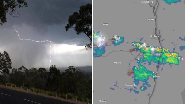 Bureau of Meteorology issues severe storm warnings in Queensland and NSW