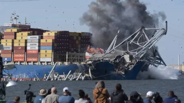 Un cable suelto es la posible causa del choque de barco contra el puente de Baltimore en 2024