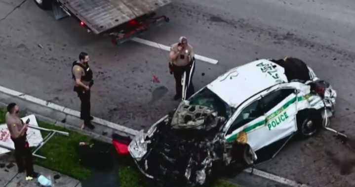 Deputy survives violent Miami‑Dade cruiser crash, officials say