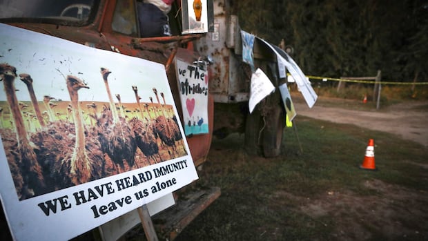 Man dies at B.C. ostrich farm protest camp in non-suspicious death, police say