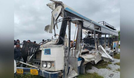 21 killed as truck collides head-on with RTC bus in Telangana’s Chevella