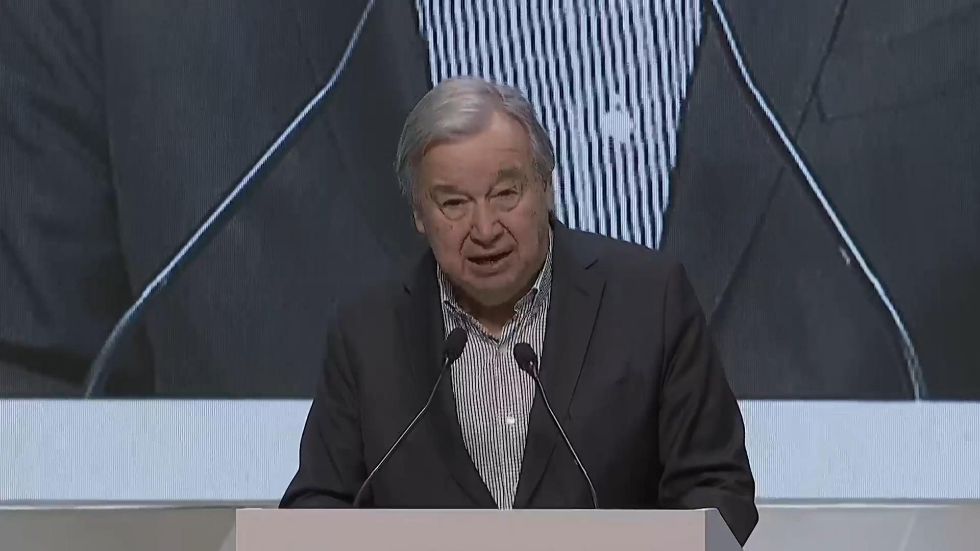 UN secretary general addresses nations mired in sticky political issues at climate talks