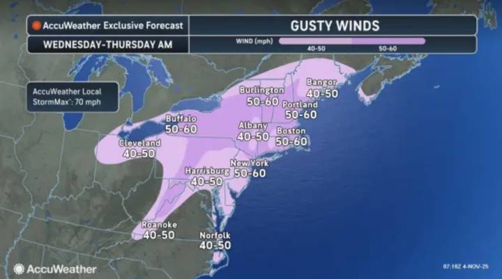 High wind watch issued for 10 N.J. counties with 60 mph gusts in forecast Wednesday