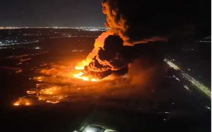 La explosión en Ezeiza desde las alturas: impresionantes imágenes