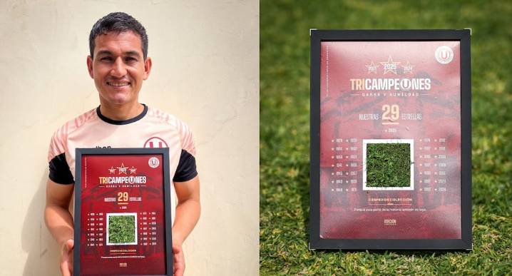 Universitario presenta ‘El Césped de los Tricampeones’, una pieza de colección para los hinchas cremas 