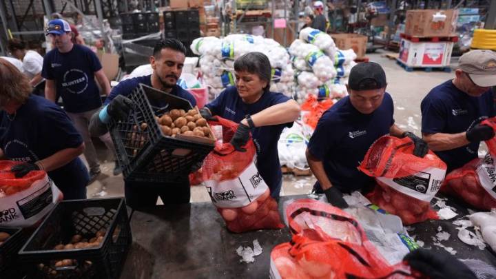 National 211 hotline calls for food assistance quadrupled in a matter of days, a magnitude typically seen during disasters