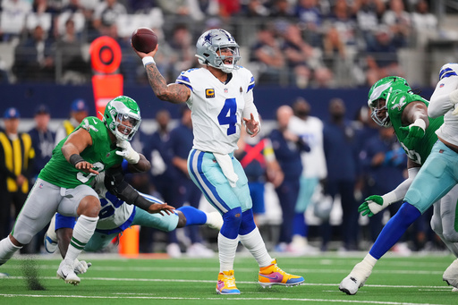 Dak Prescott breaks Tony Romo's franchise record for yards passing with the Dallas Cowboys