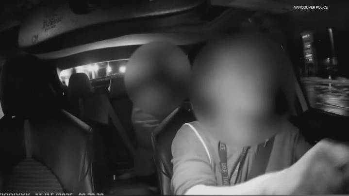 Vancouver Police search for domestic violence suspect caught on camera ramming fleeing vehicle