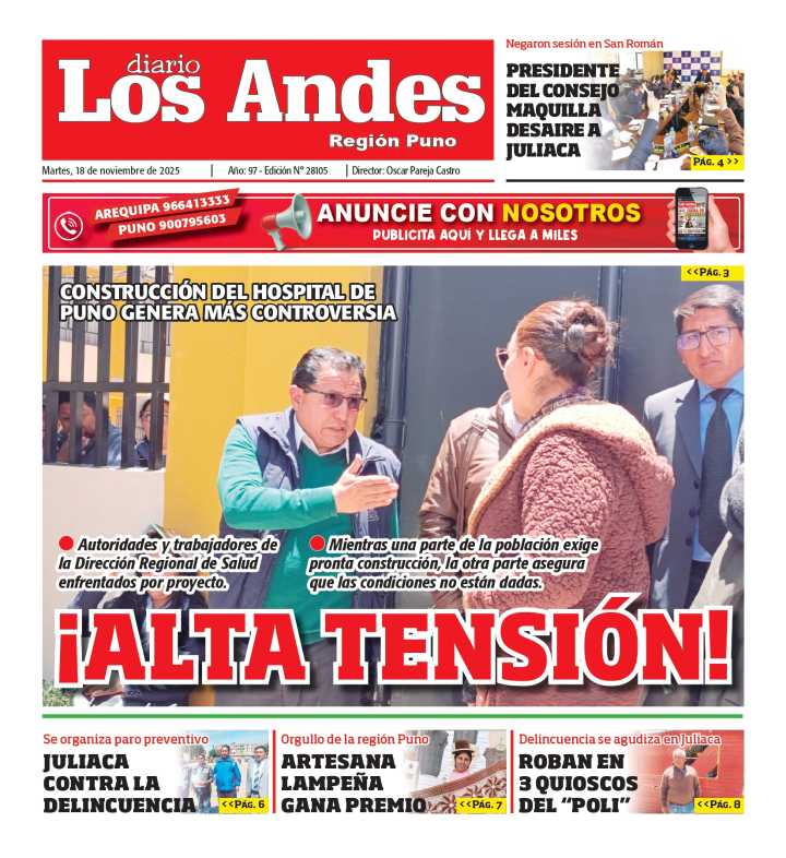 PUNO: Diario Los Andes 18/11/2025