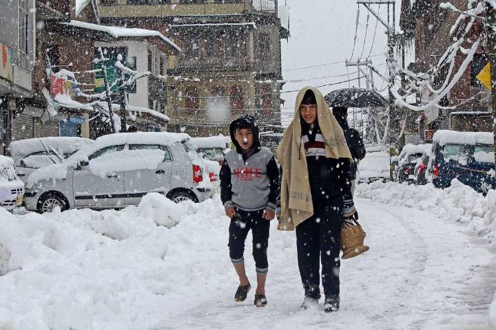 Higher reaches in J-K likely to receive light snow from….