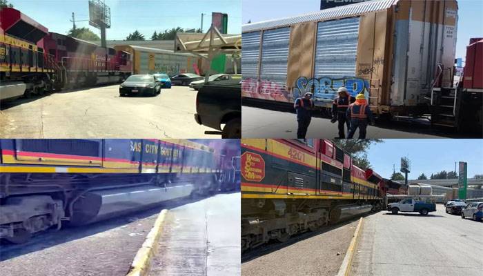 Se descarriló tren en Paseo Tollocan y Comonfort en Toluca