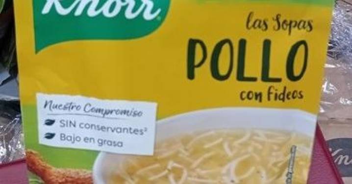 Consumo alerta de la presencia de metal y caucho en dos lotes de una marca de sopa muy conocida