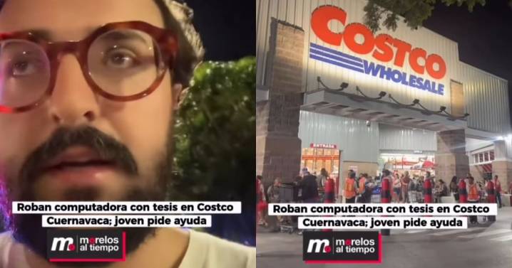 “Le robaron la computadora con la tesis y faltaba una semana para entregarla”: Joven se vuelve viral tras sufrir un robo en Costco