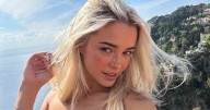 Livvy Dunne Posts Glam Bathroom Selfie in Statement Dress