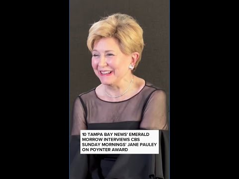 10 Tampa Bay News' Emerald Morrow interviews CBS Sunday Mornings' Jane Pauley on Poynter Award