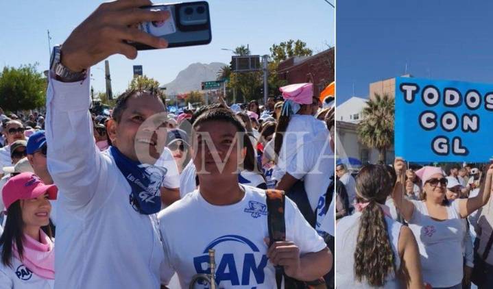 Video: Gilberto Loya atrae atención en la marcha del relanzamiento del PAN