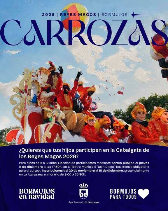 Bormujos abre las inscripciones para participar en la Cabalgata de Reyes 2026