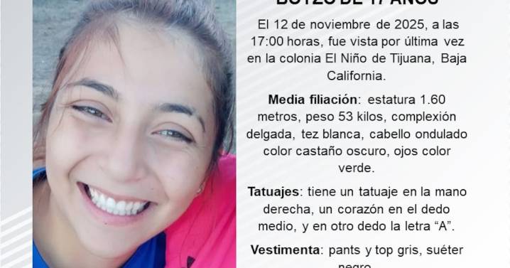 Se busca a Anahí Guadalupe Álvarez Boyzo de 17 años de edad