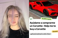 Influencer pide donaciones para cumplir su sueño de comprar un Corvette
