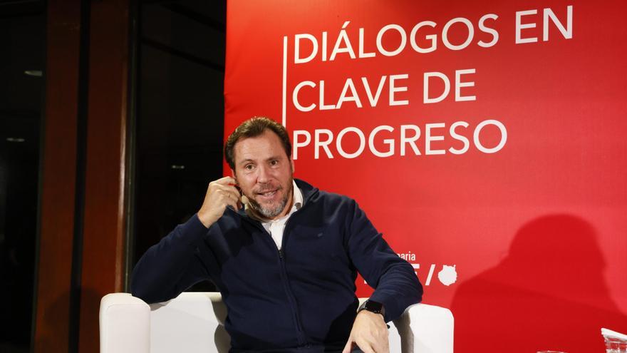 Óscar Puente en el encuentro 'Diálogos en clave de progreso', organizado por el PSOE de Gran Canaria