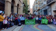 Nueva jornada de protestas en Huesca contra los conciertos educativos: "El dinero público para la pública"