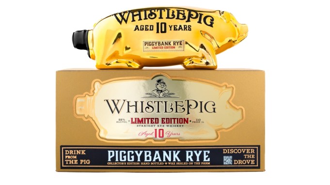 WhistlePig's PiggyBank Gold Whiskey Decanter Is Back for 2025