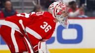 John Gibson injury: Goalie leaves during Detroit Red Wings victory